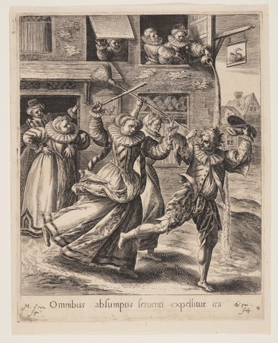 Le fils chassé du bordel, extrait de la parabole du fils prodigue - Crispijn van de Passe I