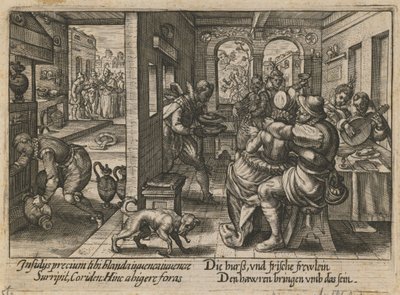 Banquet avec musiciens, vers 1600 - Crispijn van de Passe the Elder