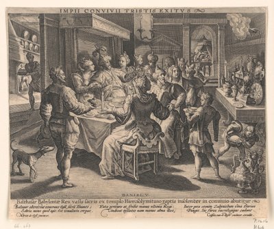 Le festin de Belshazzar - Crispijn van de Passe the Elder