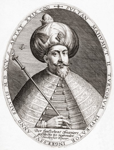 Mehmed III. Sultan, Empire Ottoman. Portrait. - Crispin I de (after) Passe