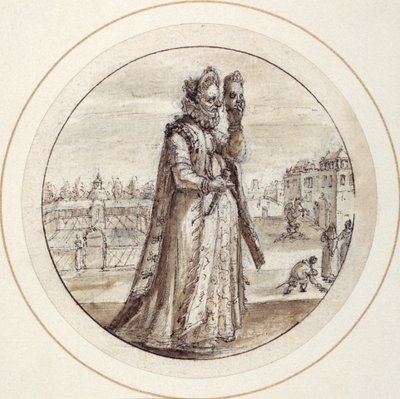 Hélène avec masque, début du XVIIe siècle - Crispin I de Passe