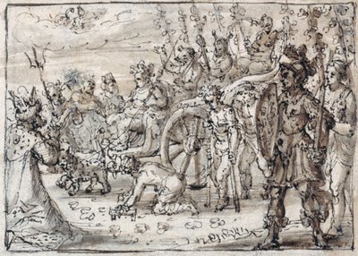 Entrée triomphale de Bacchus indien à Thèbes - Crispin I de Passe
