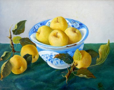 Pommes dans un bol bleu - Cristiana Angelini
