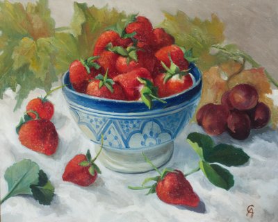 Fraises dans un bol bleu - Cristiana Angelini