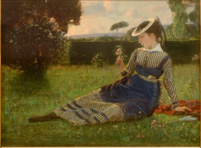 Alaide Banti dans le jardin - Cristiano Banti