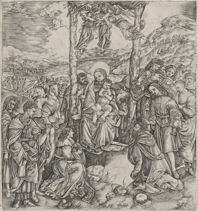 Adoration des Mages (gravure) - Cristofano Robetta