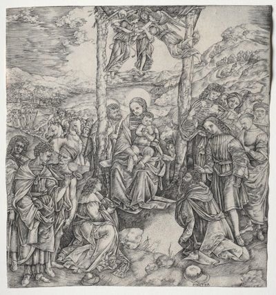 Adoration des Mages - Cristofano Robetta