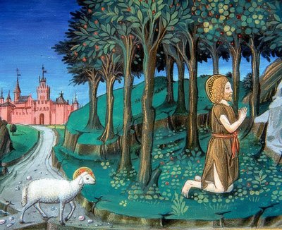 Jean-Baptiste priant devant les portes de la ville - Cristoforo De Predis