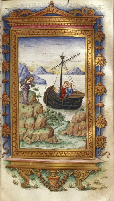 Oenone pleurant à la vue de Paris avec Hélène Illustration pour Les Héroïdes d