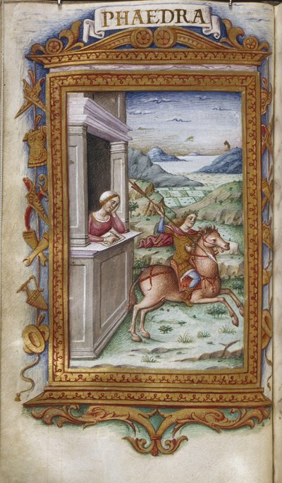 Phèdre regardant Hippolyte Illustration pour Les Héroïdes d