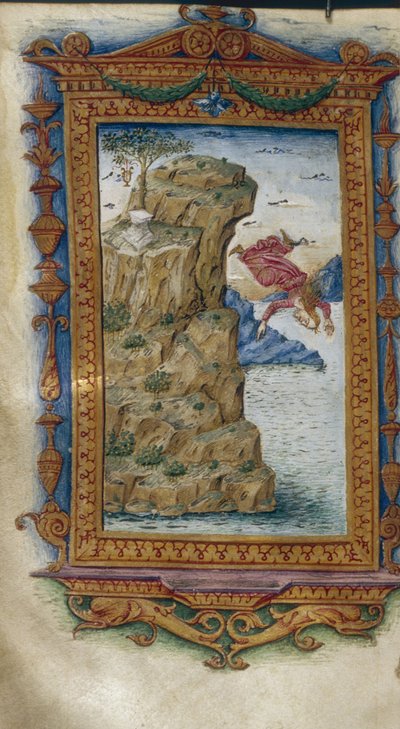 Sappho se jetant dans la mer, illustration pour Les Héroïdes d