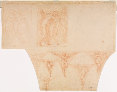 Études pour le Christ rencontrant sa mère sur le chemin du Calvaire, études d