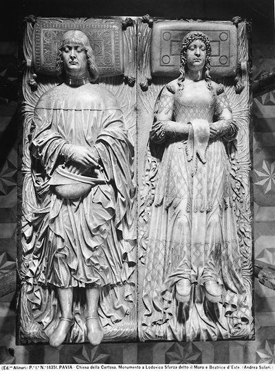 Tablette funéraire de Ludovico Sforza et Beatrice d