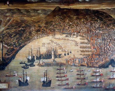 Vue de Gênes et de son port - Cristoforo de Grassi