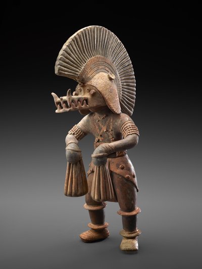 Danseur avec casque de crocodile, 300 av. J.-C.-300 apr. J.-C. - Culture Colima