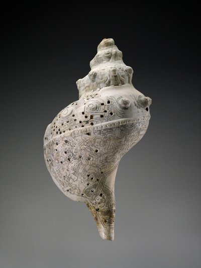 Conque céleste avec crânes, 900-1521 après J.-C. - Culture Huastec