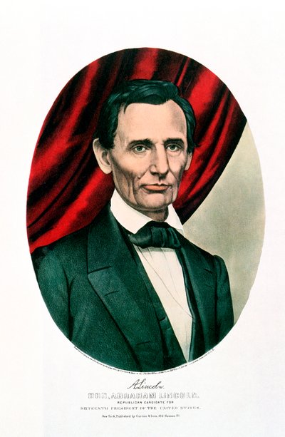 Abraham Lincoln 1809-65, vers 1865 - Currier and Ives