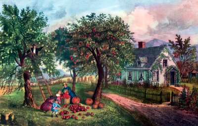 Ferme américaine en automne, 1869 - Currier and Ives