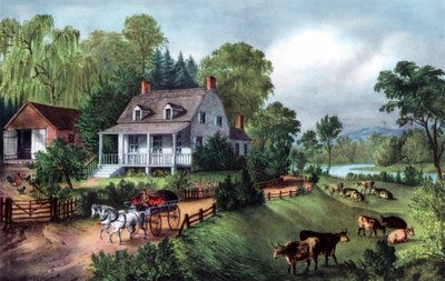 Ferme américaine en été, 1868 - Currier and Ives