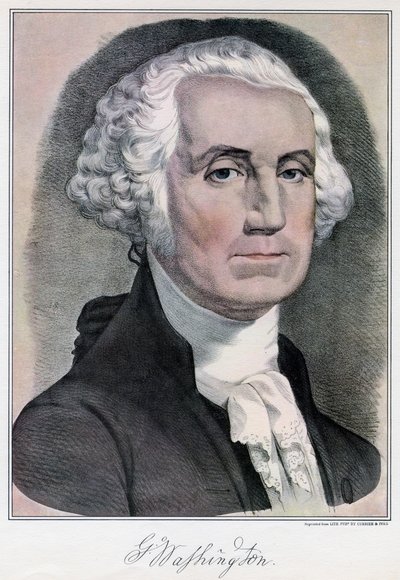 George Washington, premier président des États-Unis, 19e siècle - Currier and Ives