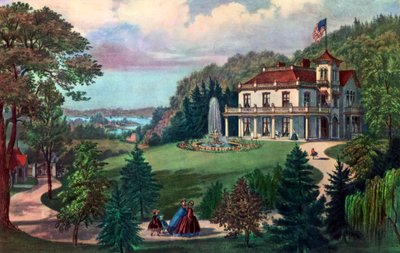 La vie à la campagne, soirée, 1862 - Currier and Ives