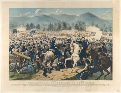 La bataille de Gettysburg, Pennsylvanie, 3 juillet 1863 - Currier and Ives