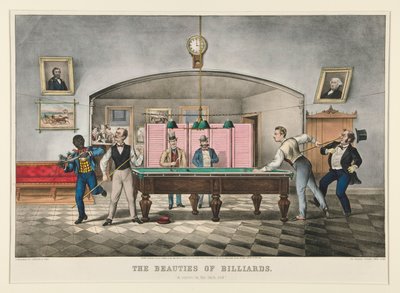 Les Beautés du billard - Currier and Ives
