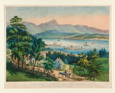 Les montagnes Catskill depuis la rive est de l
