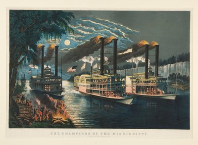 Les champions du Mississippi - Currier and Ives