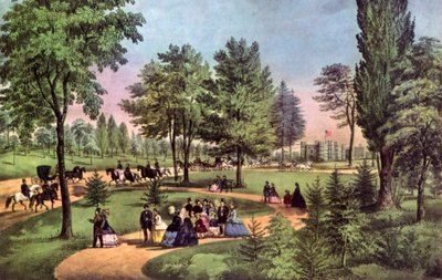 La promenade, Central Park, 1862 - Currier and Ives