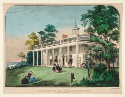 La maison de Washington / Mount Vernon, VA - Currier and Ives