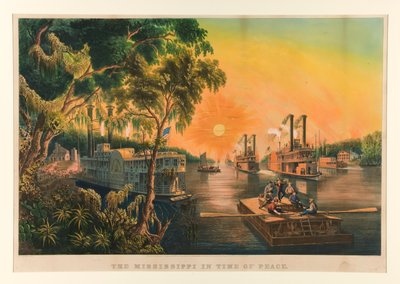 Le Mississippi en temps de paix - Currier and Ives
