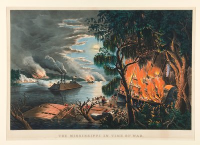 Le Mississippi en temps de guerre - Currier and Ives