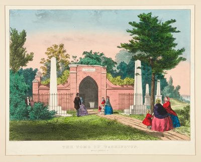 Le Tombeau de Washington, Mount Vernon, VA - Currier and Ives
