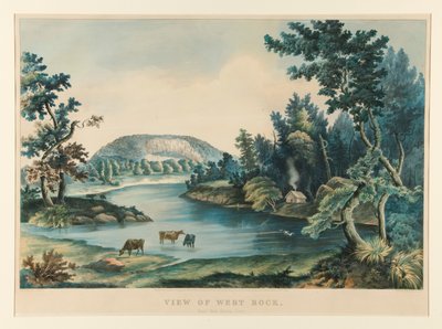 Vue de West Rock - Currier and Ives