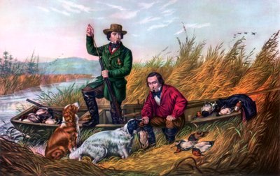Chasse au canard sauvage, 1854 - Currier and Ives