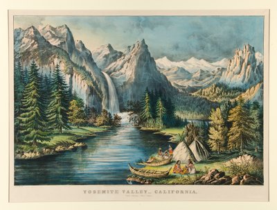 Vallée de Yosemite - Currier and Ives