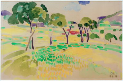 Paysage avec arbres près de Pretzfeld - Curt Herrmann