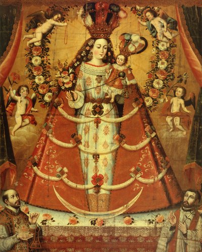 Notre-Dame du Rosaire (huile) - Cuzco School