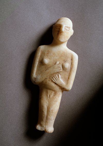 Idole féminine, figurine schématique, marbre blanc, 3200-2000 av. J.-C. - Cycladic Cycladic
