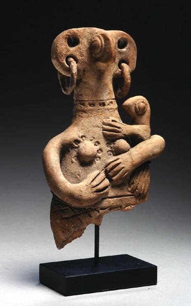 Figure tenant un enfant, Âge du bronze tardif, c.1300 av. J.-C. - Cypriot Cypriot