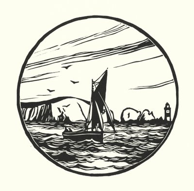 Bateaux de pêche et barges : Itchen Ferry Boat (gravure sur bois) - Cyril A. Wilkinson