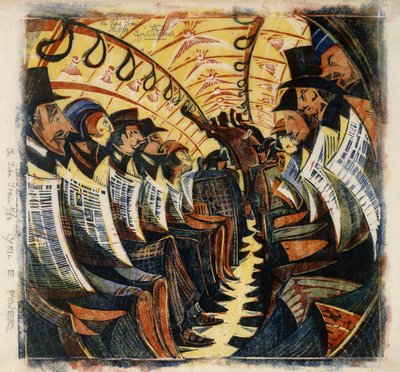 Le train de métro, c.1930 - Cyril Edward Power