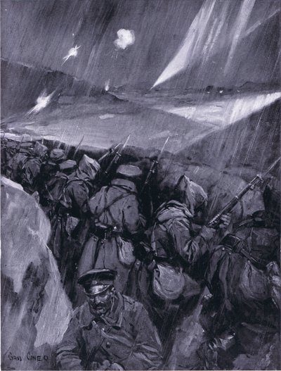 Les Bulgares assiégeant Andrinople 1912-1913, illustration de Hutchinson