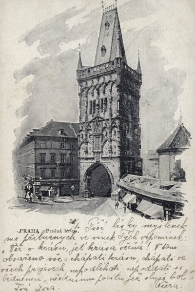 Carte postale représentant la Tour Poudrière - Czech Photographer
