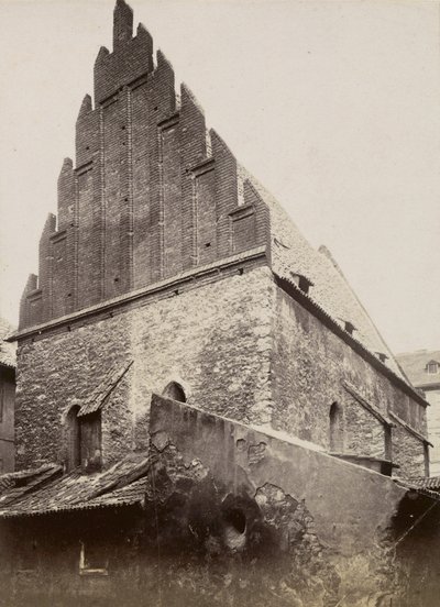 La Vieille Nouvelle Synagogue, c.1875 - Czech Photographer Czech Photographer