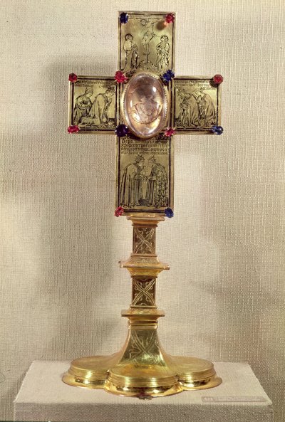 Croix reliquaire du Pape Urbain V (1310-70) 1368-78 - Czech School