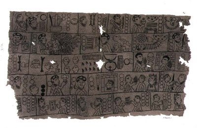 Calendrier chrétien dans le style hiéroglyphique aztèque - D.K. (after) Bonatti