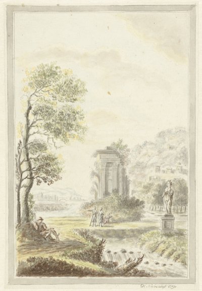 Paysage arcadien - D. Nachenius