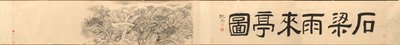 Pavillon de la pluie venant près du pont de pierre au mont Tiantai, 1848 - Dai Xi